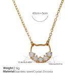 color: XL796WEG White Zircon Necklace
