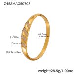 color: Z458-Gold White Zircon Bangle