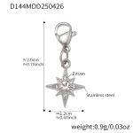 color: D144-Steel Color Star Pendant