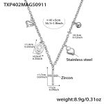 color: TXP402-Steel Color diy Necklace 41+5cm