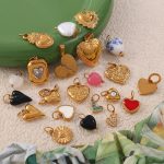 Stainless Steel Heart-Shaped Pendant DIY Accessories Light Luxury 18K Gold Plating Non-Fading Necklace Accessories Women