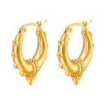 color: Cast Round Earrings Gold
