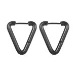 color: Round Wire Triangle Ear Cuff Black 1 PC