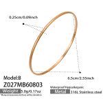 color: Z027-B Style Diagonal Rose Gold Bangle