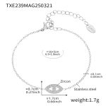 color: TXE239-Steel Color Zircon Bracelet 16+5cm