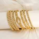 Stainless Steel Inlaid Zircon Buckle 18K Gold Bracelet Women's All-Match High-Grade Starry Bracelet