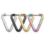 N Triangle Stainless Steel Ear Clip Personality Unisex Shaped Earrings