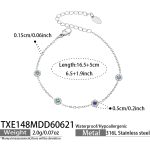 color: TXE148-Blue Zircon Steel Color Bracelet 16.5+5cm