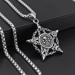 color: Skull Six-pointed Star + Stainless Steel Chain