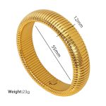 color: 12mm Width (Ring Size 55mm)SZ07 Gold