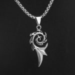color: Spiral Antique Silver + Stainless Steel Chain