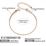 color: E121-Rose Gold Double Layer Bracelet
