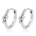 color: -2 Knotted Ear Cuff Steel Color