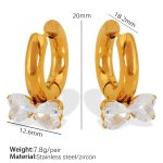 color: EH299 White Zircon Earrings