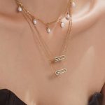 Three-Diamond Sliding Necklace Full Diamond Geometric Zircon Bracelet Ring Light Luxury Temperament Jewelry Set