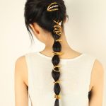 18K Gold Plating Headdress Barrettes Hairpin Sweet Cool Ponytail Hair Hook All-Matching High-End