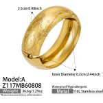 color: Z117-Pattern Gold Bangle -A