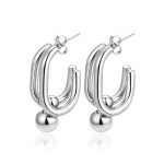 color: Oval Bead-clip Steel Color MS-739