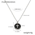 color: P1287-Steel-Black Necklace