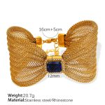 color: SL65 Navy Zircon Gold Bracelet