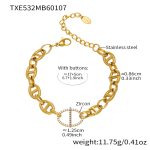 color: TXE532-Gold Bracelet 17+5cm