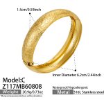 color: Z117-Pattern Gold Bangle -C