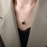 color: P1640-Gold Necklace -40+5cm