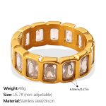 color: JZ172WEG7 White Zircon Square Ring