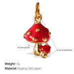 color: PJ599RDG Red Enamel Pendant