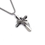 color: Cross + Stainless Steel Chain