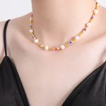color: P1531-Gold Necklace -40+7cm
