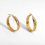 color: Wheat Pattern Gold 1 Pair 30MM MS-062