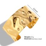color: SZ19 Gold Adjustable Open Bangle