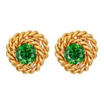 color: Gold Green Rhinestone MS-518D
