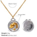 color: XL769SG7 Two-tone Gold Color Necklace