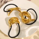 New Irregular Curved Hair Band Hair Band Advanced Ponytail Temperament Head Rope All-Match Bun Headband