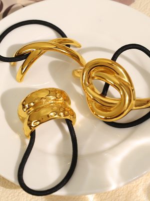 New Irregular Curved Hair Band Hair Band Advanced Ponytail Temperament Head Rope All-Match Bun Headband