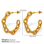 color: EH55 Gold Earrings