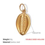 color: PJ273G Double-sided Hollow Gold Pendant