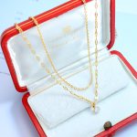 Korean Simple Small Necklace Public Design Double-Layer Stacked Zircon Chain Stainless Steel Ornament Clavicle Necklace