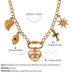 color: XL683G1 Gold Necklace