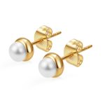 color: 5MM Zircon Stud Earrings (Glass Bead)