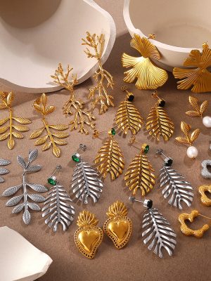 New Leaf Ginkgo Leaf Earrings Autumn and Winter Personalized Design Earrings Jewelry Female