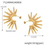 color: F1249-Gold Earrings