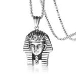 color: Pharaoh Silver + Stainless Steel Chain