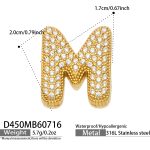 color: D450-Letter M Gold Pendant