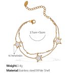 color: SL389WEG White Shell Bracelet