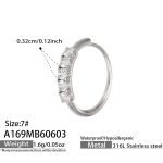 color: A169-Inlaid 5A Zircon Steel Color Ring