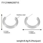 color: F1121-Steel Color Earrings