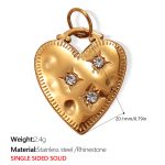 color: PJ311WEG White Rhinestone Gold Pendant